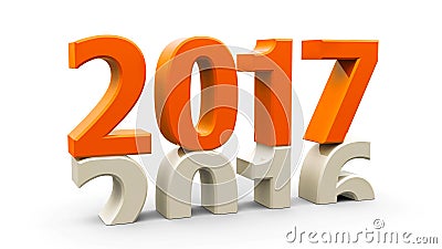 2016-2017 orange Cartoon Illustration