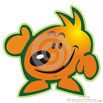 Orange character Vector Illustration