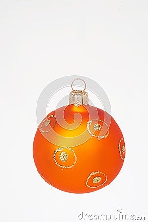 Orange christmas ball - orange weihnachtskugel Stock Photo