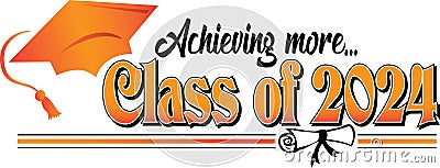 Orange Class of 2024 Achieving More Banner Stock Photo