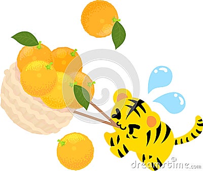 Illustration of a cute tiger Vector Illustration