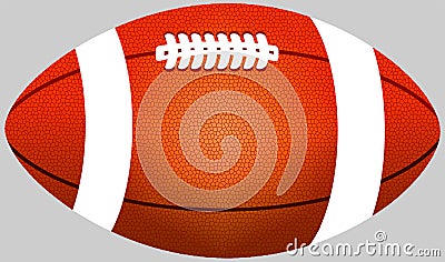 Orange color American football ball Stock Photo