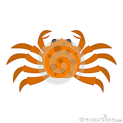 Orange crab icon isolated Vector Illustration