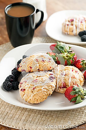 Orange Cranberry Scones Stock Photo