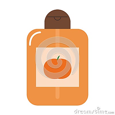 orange cream jar Vector Illustration