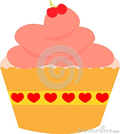 Orange cupcake Stock Photo