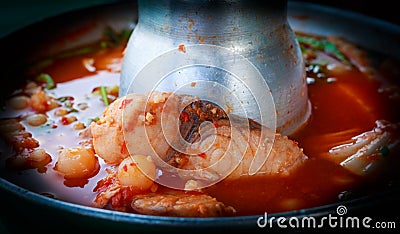 Orange Curry Thai Recipes Stock Photo