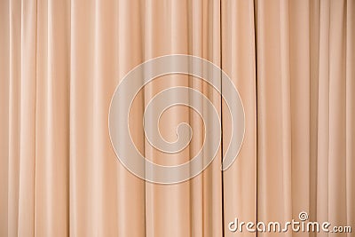 Orange curtains wall Stock Photo