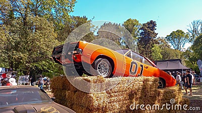 orange 1969 Dodge Charger General Lee from the Dukes of Hazzard Editorial Stock Photo