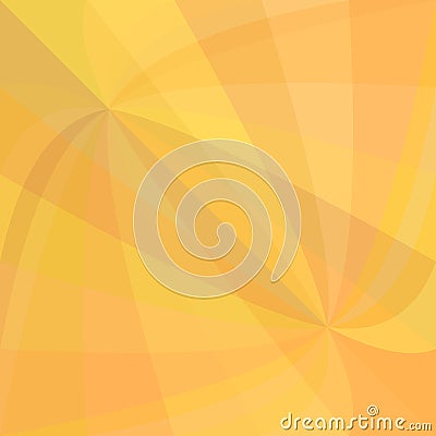 Orange curved ray burst background - vector design from swirling rays Vector Illustration