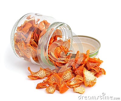 Orange dried peel. Stock Photo