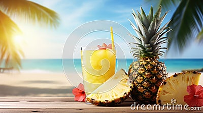 orange drink juice drink tropical Cartoon Illustration