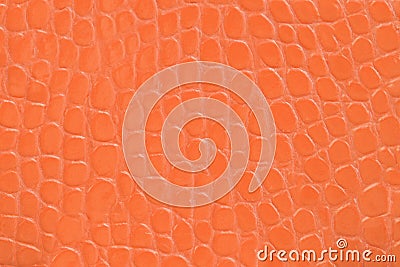 Orange embossed leather texture background Stock Photo