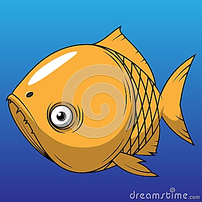 Orange fish Vector Illustration