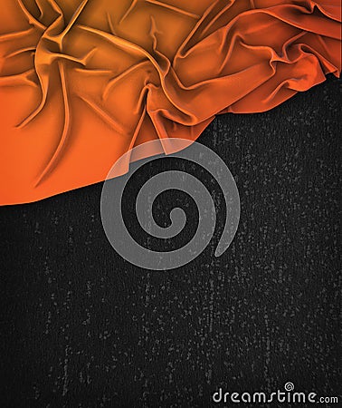 Orange Flag Vintage on a Grunge Black Chalkboard Stock Photo