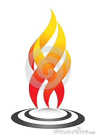 Orange flame Vector Illustration