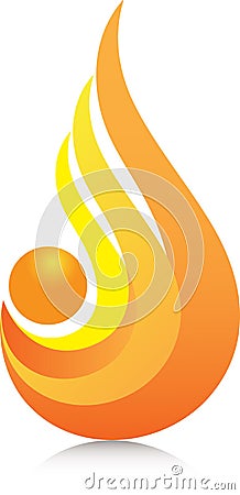 Orange flame Vector Illustration