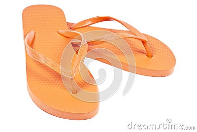 Orange Flip Flops Stock Photo