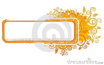 Orange flower banner Stock Photo