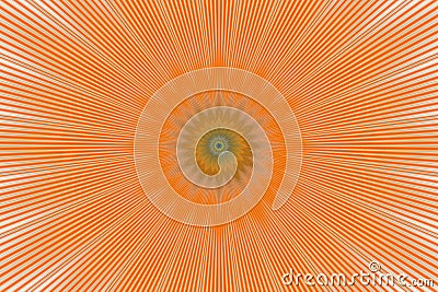 Orange flower pattern floral kaleidoscope. abstract ceramic Stock Photo