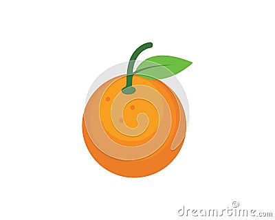 orange fruit icon vector logo illustration Vector Illustration