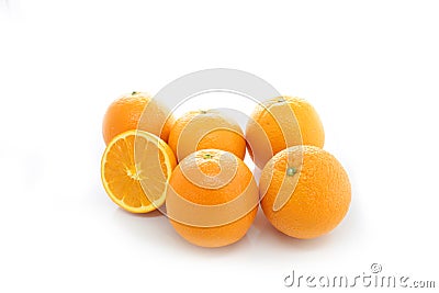 Orange fruit isolated on white background Stock Photo
