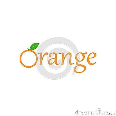 Orange fruit logo design template vector isolated Vector Illustration