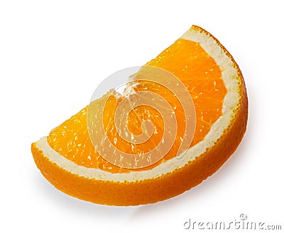 Orange fruit slice white background Stock Photo