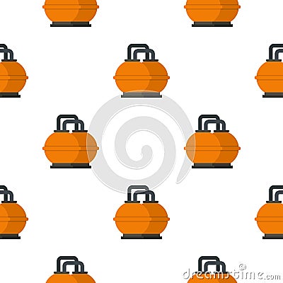 Orange fuel storage tank pattern seamless Vector Illustration