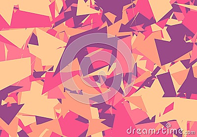 Orange Geometric abstract chaos vector background. creative element Stock Photo
