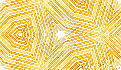 Orange Geometric Watercolor. Delicate Seamless Pattern. Hand Drawn Stripes. Brush Texture. Imaginati Stock Photo