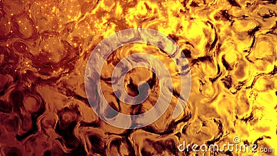 orange ghostly misty scintillant soft shapes - abstract 3D rendering Cartoon Illustration