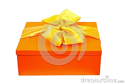 Orange gift Stock Photo