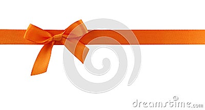 Orange gift bow Stock Photo