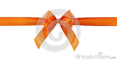 Orange gift bow Stock Photo