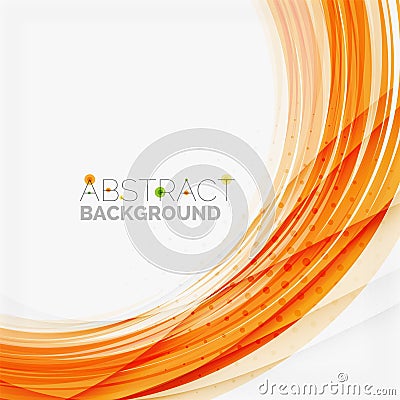 Orange and green wave line design, nature eco Vector Illustration