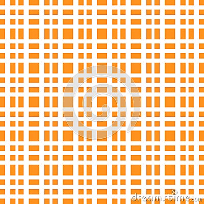 Orange grid white lines chess pattern bright Vector Illustration
