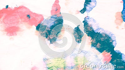 Orange Grungy Paint. Tie Dye Boho. Autumn Brushed Stock Photo