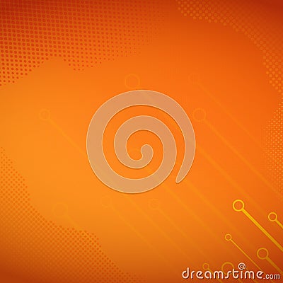 Orange Halftone Background Stock Photo