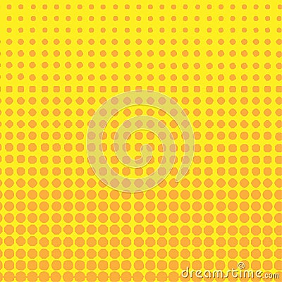 Orange Halftone circles background, halftone dot pattern. Vector Illustration