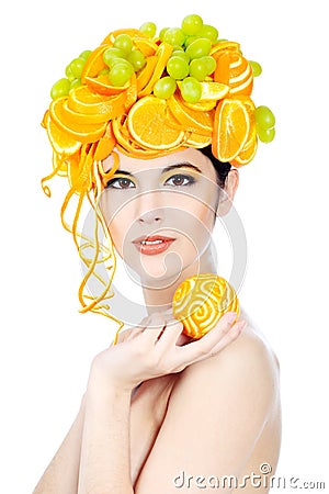 Orange headwear Stock Photo