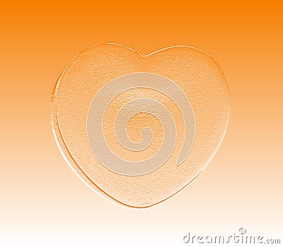 Orange Heart Stock Photo