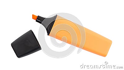 Orange highlighter isolated Stock Photo