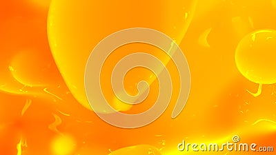 orange honey color reflecting slight benign meta objects bg - abstract 3D rendering Cartoon Illustration