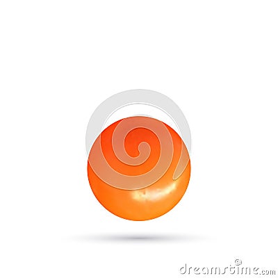 Orange isolated ball, render illustration icon. Esp10 Cartoon Illustration