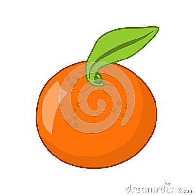 Orange isolated illustration Vector Illustration