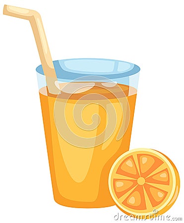 Orange juice Vector Illustration