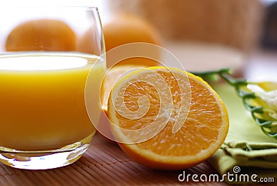 Orange and juice Stock Photo