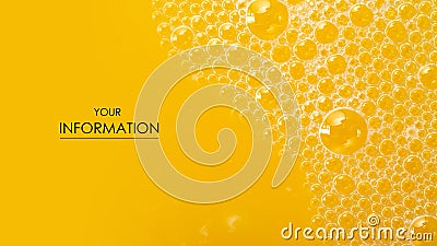 Orange juice bubbles macro texture pattern Stock Photo