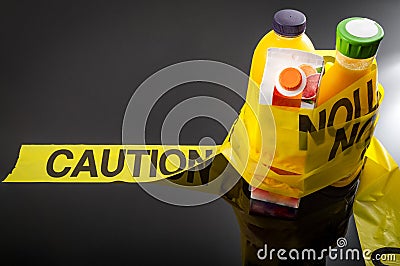 Orange juice can be dangerous or unhealthy Stock Photo